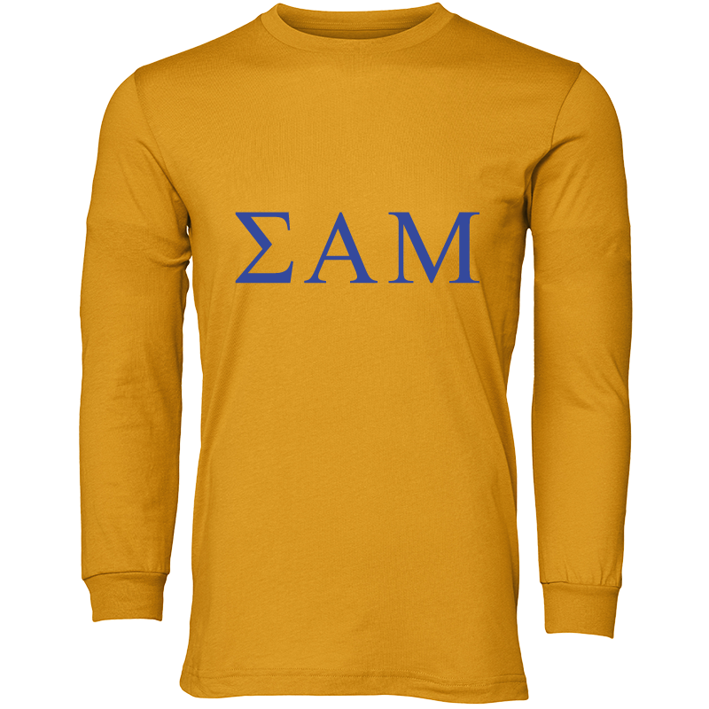 Sigma Alpha Mu Lettered Long Sleeve T-Shirts