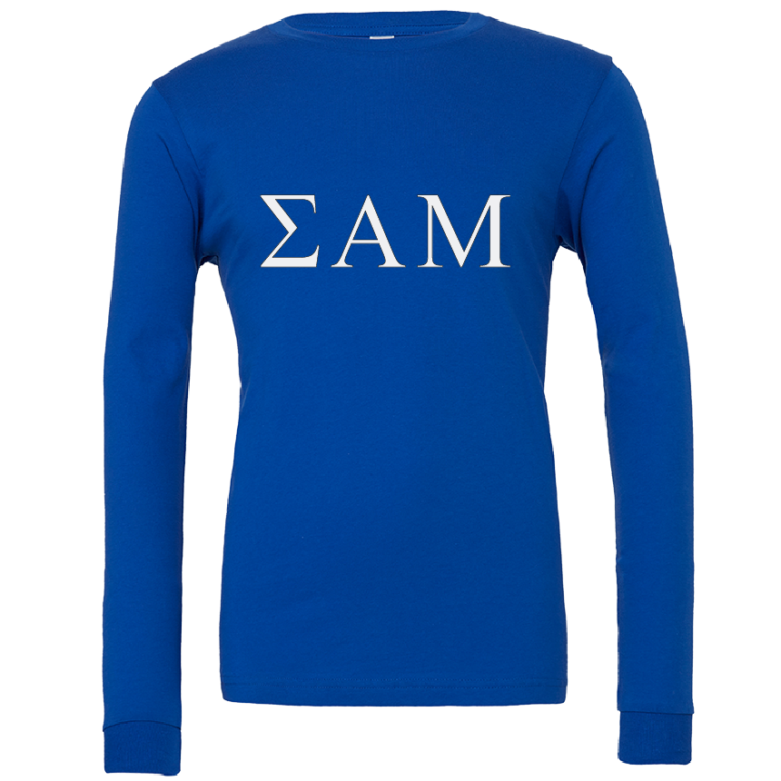 Sigma Alpha Mu Lettered Long Sleeve T-Shirts