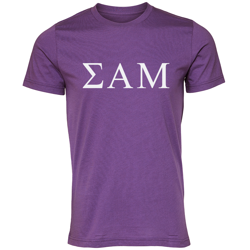 Sigma Alpha Mu Lettered Short Sleeve T-Shirts