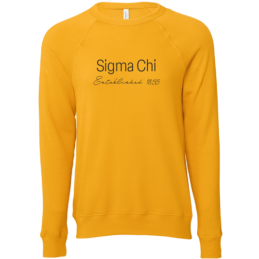 Sigma Chi Embroidered Printed Name Crewneck Sweatshirts