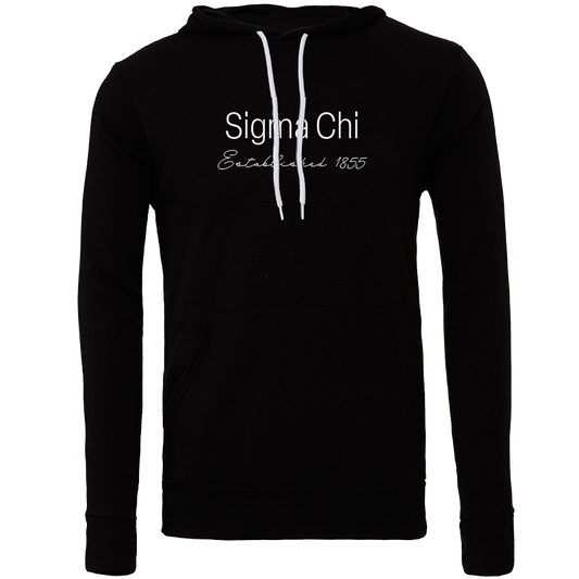 Sigma Chi Embroidered Printed Name Hooded Sweatshirts
