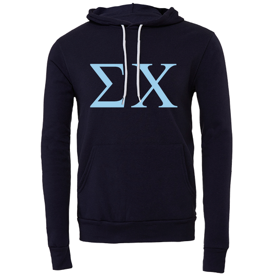Sigma Chi Lettered Hooded Sweatshirts