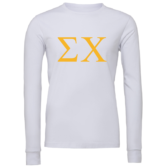 Sigma Chi Lettered Long Sleeve T-Shirts