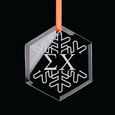Sigma Chi Hexagon Single-Snowflake Ornament