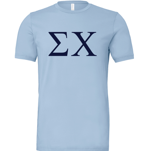 Sigma Chi Lettered Short Sleeve T-Shirts