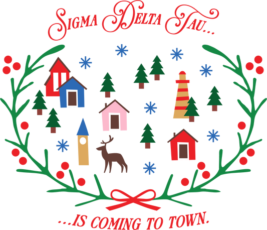 Sigma Delta Tau Christmas Village Crewneck