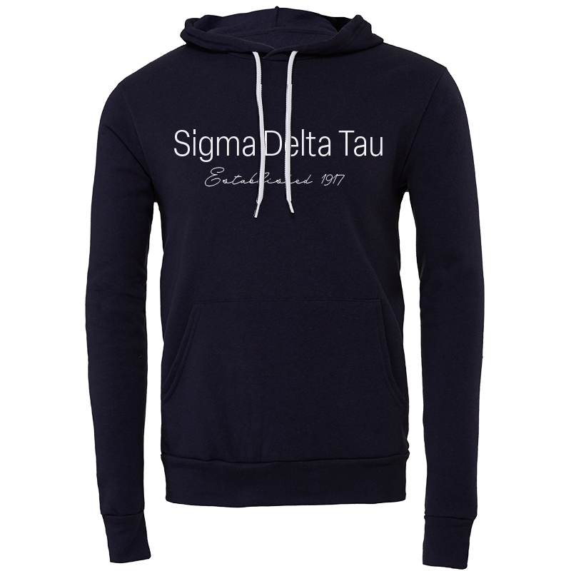 Sigma Delta Tau Embroidered Printed Name Hooded Sweatshirts