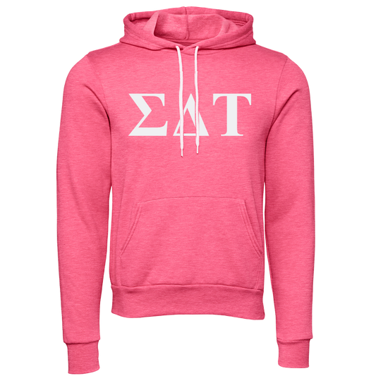 Sigma Delta Tau Embroidered Lettered Hooded Sweatshirts
