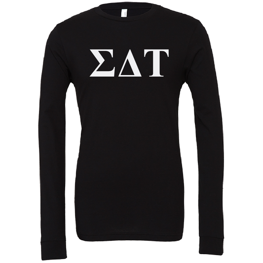 Sigma Delta Tau Lettered Long Sleeve T-Shirts