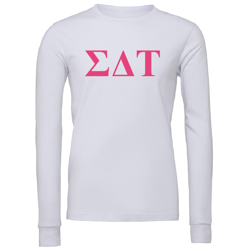 Sigma Delta Tau Lettered Long Sleeve T-Shirts