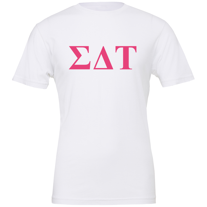 Sigma Delta Tau Lettered Short Sleeve T-Shirts
