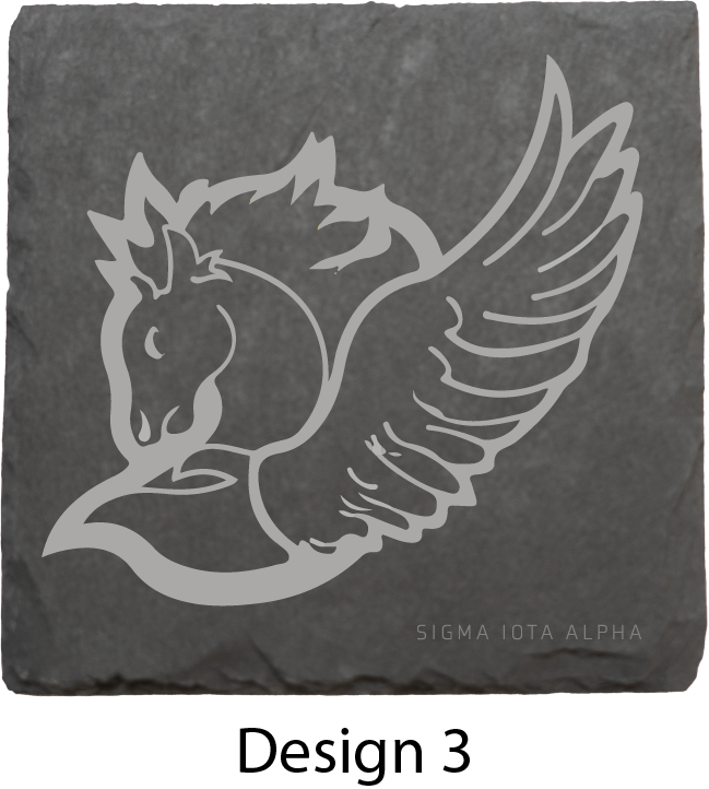 Sigma Iota Alpha Stone Coasters - 4-Pack