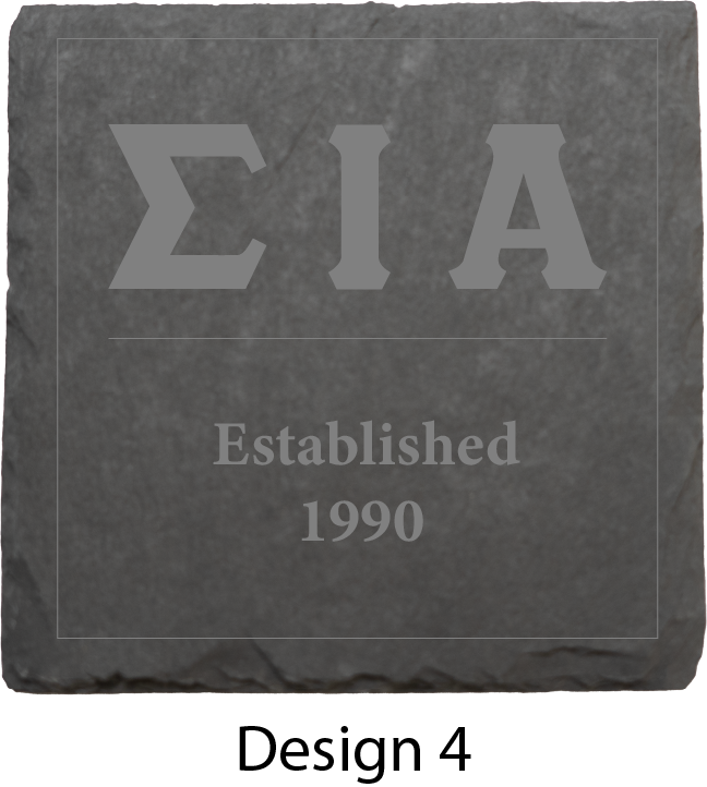 Sigma Iota Alpha Stone Coasters - 4-Pack