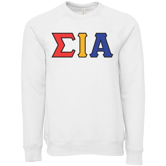 Sigma Iota Alpha Embroidered Lettered Crewneck Sweatshirts