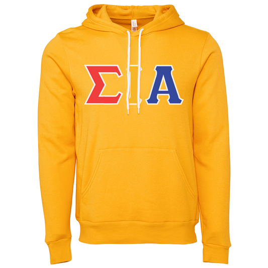 Sigma Iota Alpha Embroidered Lettered Hooded Sweatshirts
