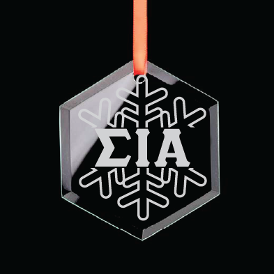 Sigma Iota Alpha Hexagon Single-Snowflake Ornament