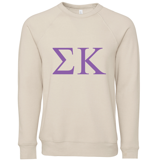 Sigma Kappa Lettered Crewneck Sweatshirts