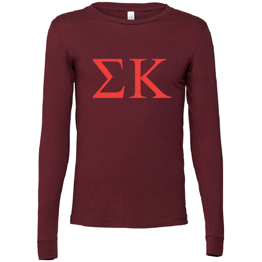 Sigma Kappa Lettered Long Sleeve T-Shirts