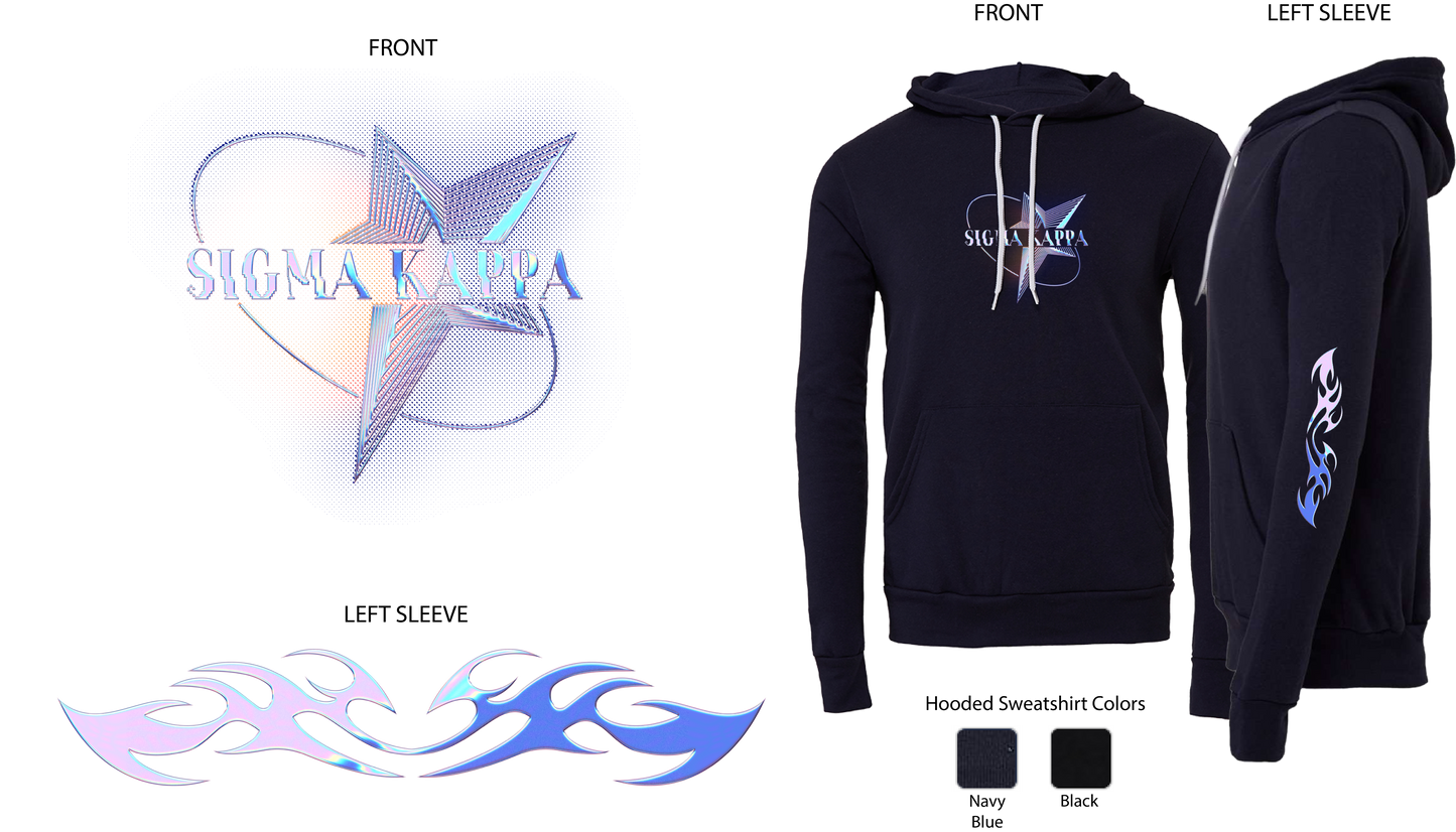 Sigma Kappa Pink Chrome Graphic Hoodie