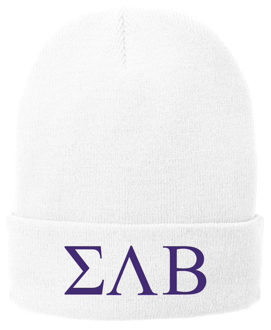 Sigma Lambda Beta Lettered Beanies