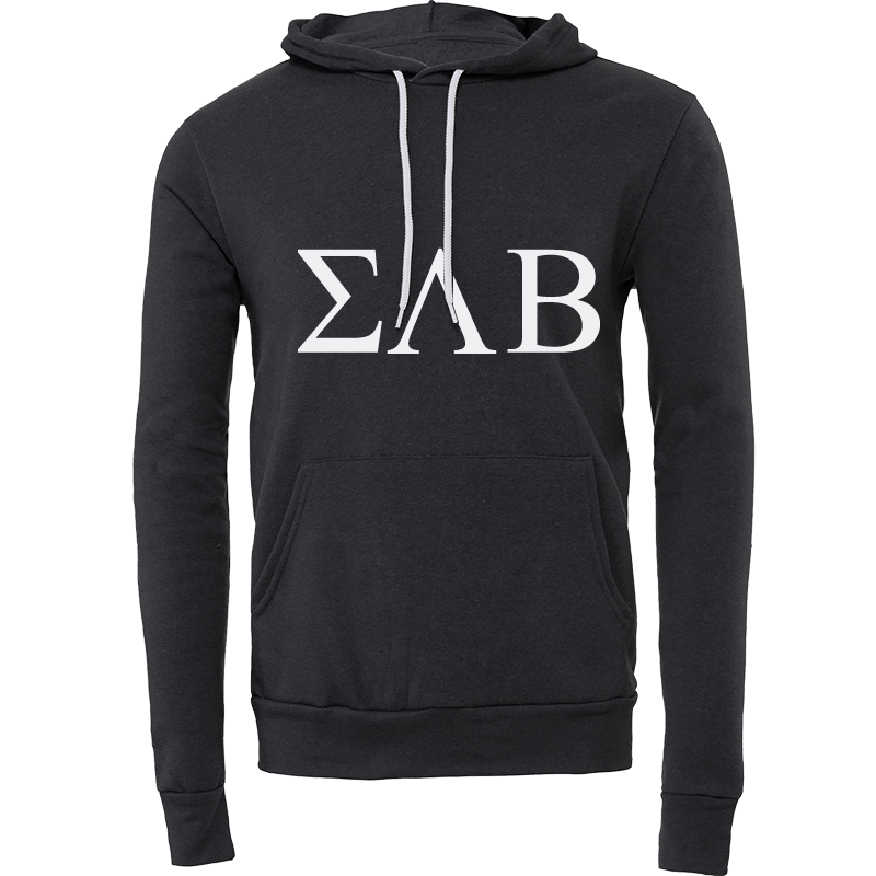 Sigma Lambda Beta Embroidered Lettered Hooded Sweatshirts