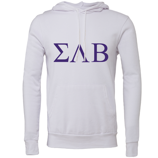 Sigma Lambda Beta Embroidered Lettered Hooded Sweatshirts
