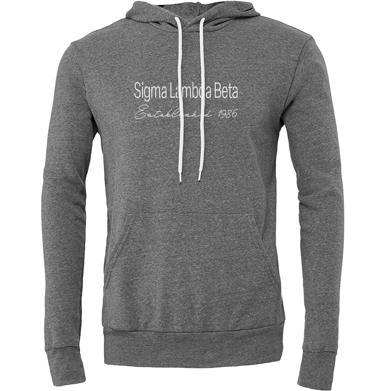 Sigma Lambda Beta Embroidered Scripted Name Hooded Sweatshirts
