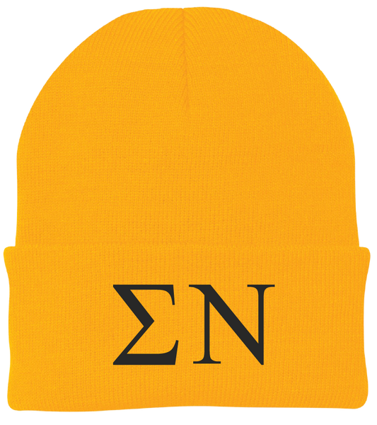 Sigma Nu Lettered Beanies