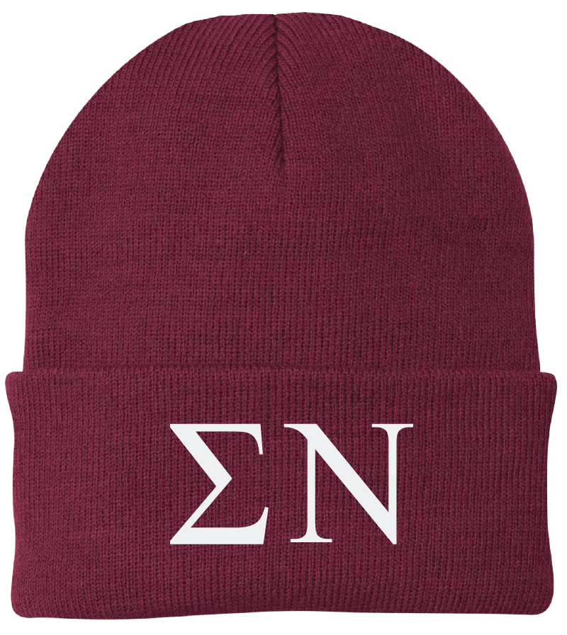 Sigma Nu Lettered Beanies