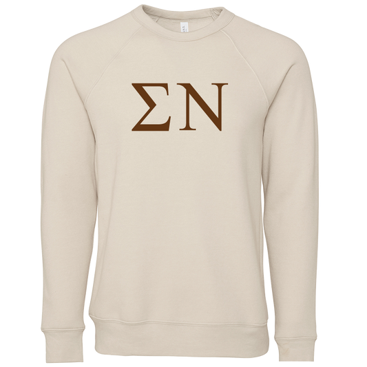 Sigma Nu Embroidered Lettered Crewneck Sweatshirts