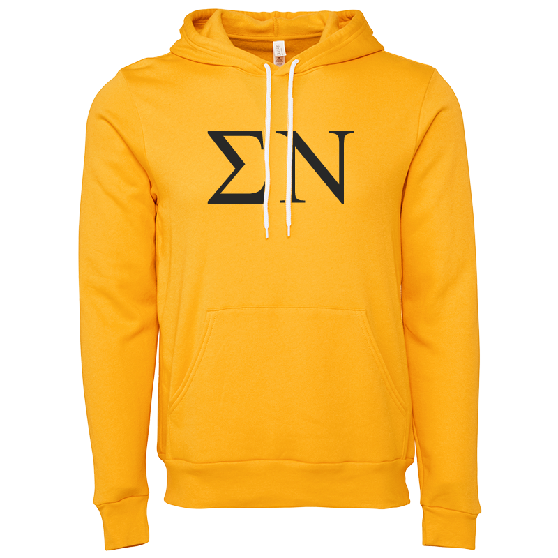 Sigma Nu Lettered Hooded Sweatshirts