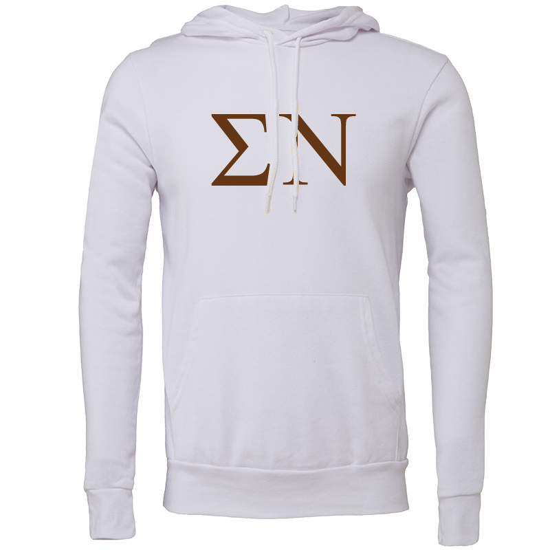 Sigma Nu Lettered Hooded Sweatshirts
