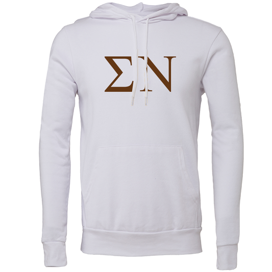Sigma Nu Lettered Hooded Sweatshirts