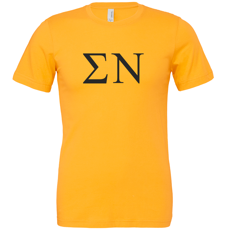 Sigma Nu Lettered Short Sleeve T-Shirts