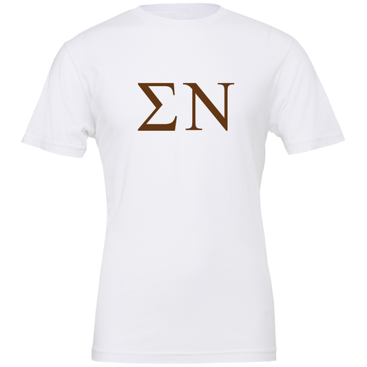 Sigma Nu Lettered Short Sleeve T-Shirts