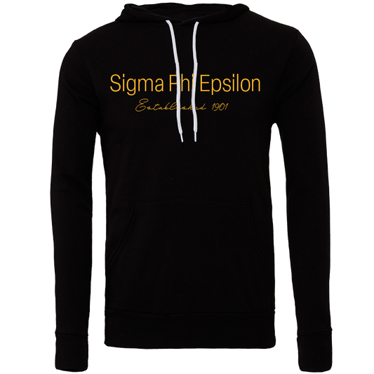Sigma Phi Epsilon Embroidered Printed Name Hooded Sweatshirts