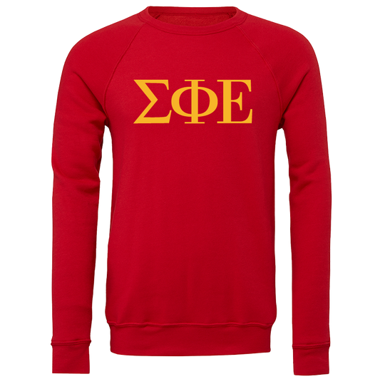 Sigma Phi Epsilon Embroidered Lettered Crewneck Sweatshirts