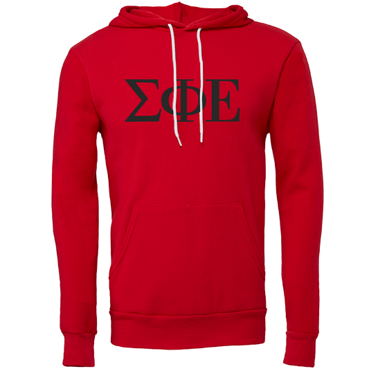 Sigma Phi Epsilon Embroidered Lettered Hooded Sweatshirts