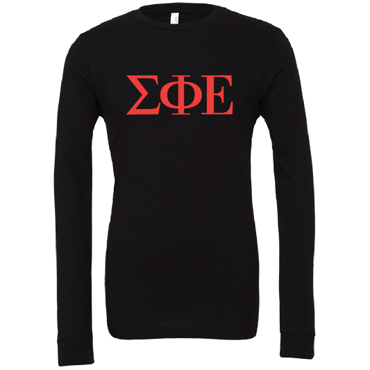 Sigma Phi Epsilon Lettered Long Sleeve T-Shirts