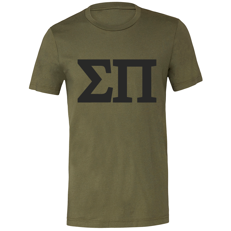 Sigma Pi Lettered Short Sleeve T-Shirts