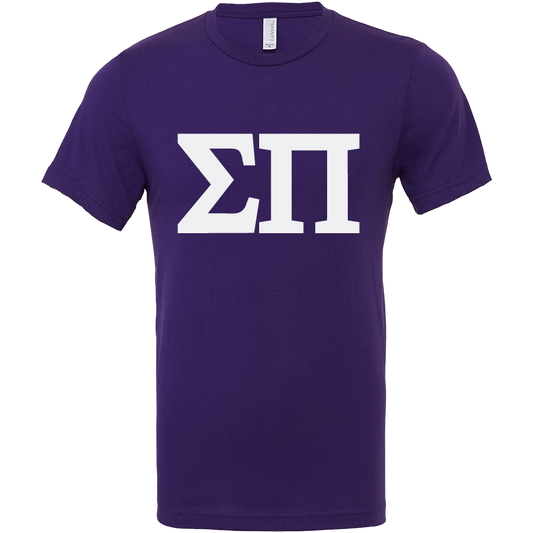 Sigma Pi Lettered Short Sleeve T-Shirts