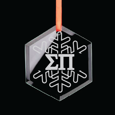 Sigma Pi Hexagon Single-Snowflake Ornament