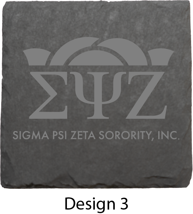 Sigma Psi Zeta Stone Coasters - 4-Pack