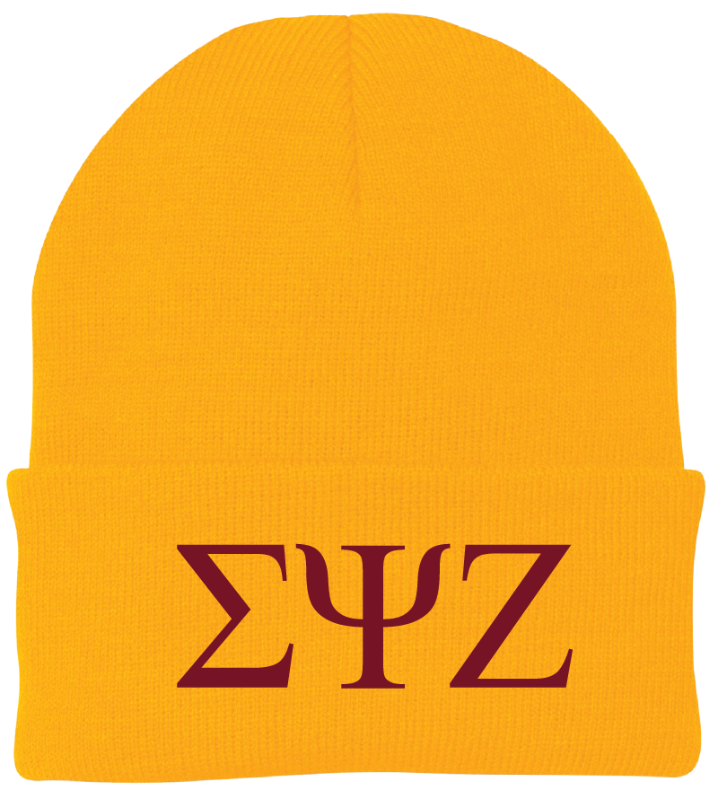 Sigma Psi Zeta Lettered Beanies