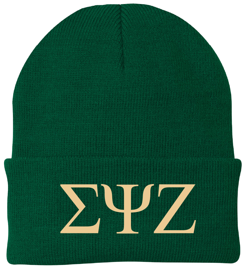 Sigma Psi Zeta Lettered Beanies