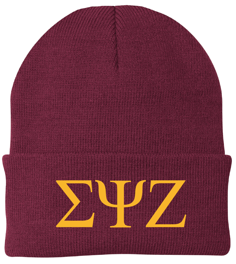 Sigma Psi Zeta Lettered Beanies