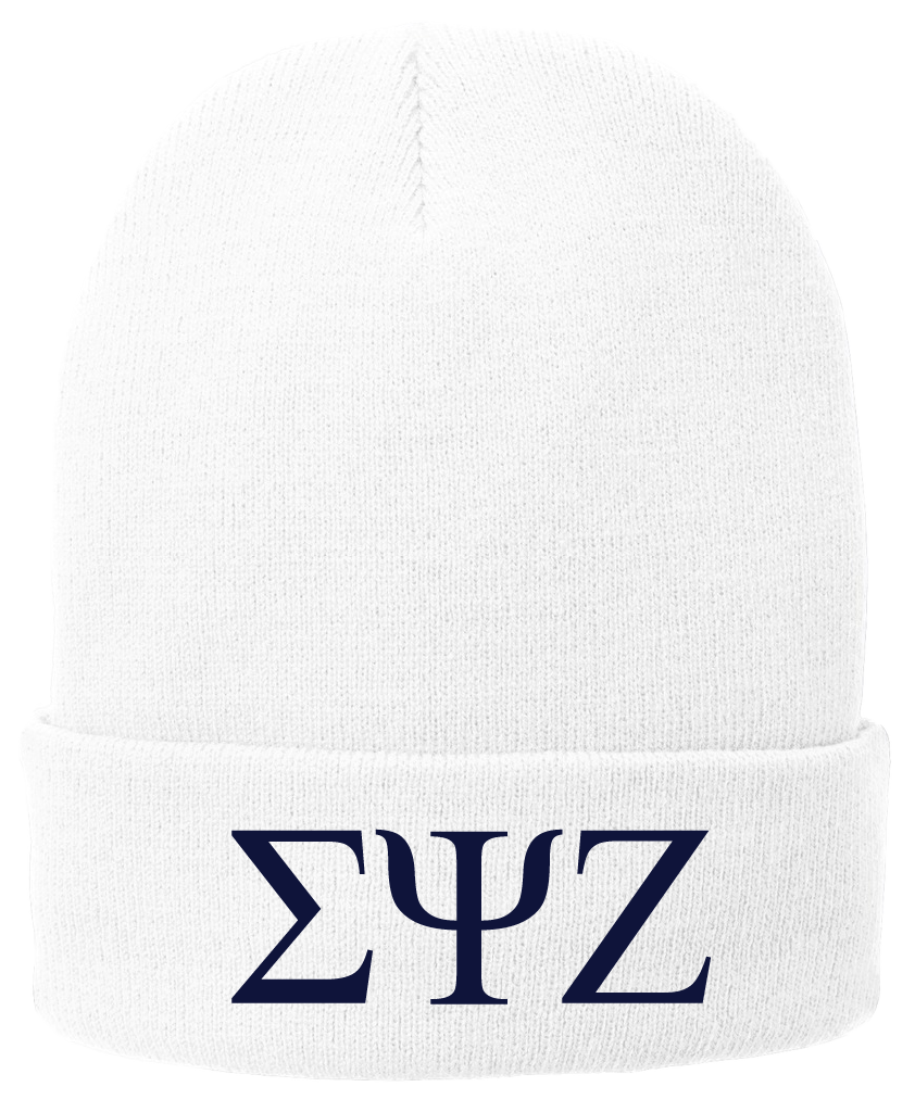 Sigma Psi Zeta Lettered Beanies