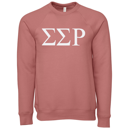 Sigma Sigma Rho Embroidered Lettered Crewneck Sweatshirts