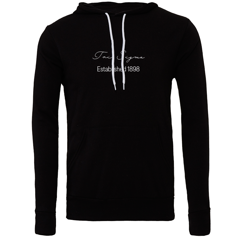 Sigma Sigma Sigma Embroidered Scripted Name Hooded Sweatshirts