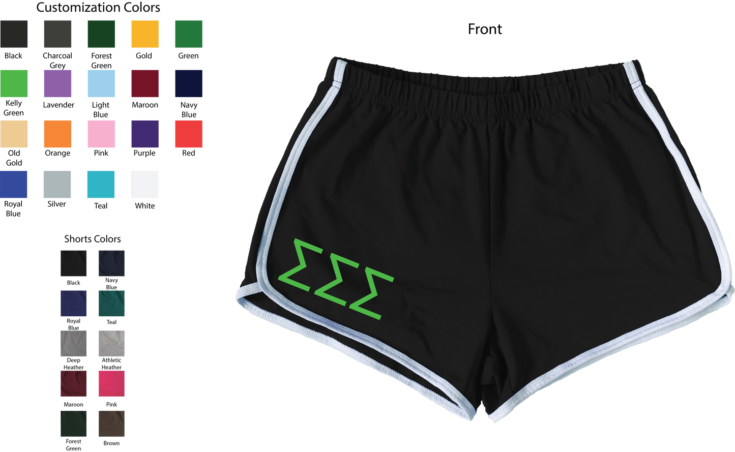 Sigma Sigma Sigma Lettered Women's Shorts
